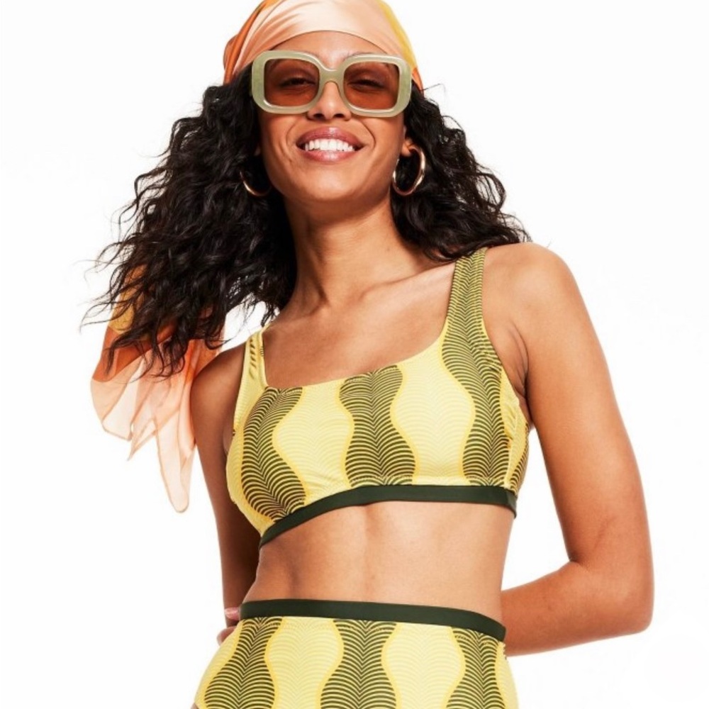 NWT Fe Noel x Target Light Green Square Sunglasses - Picture 3 of 5